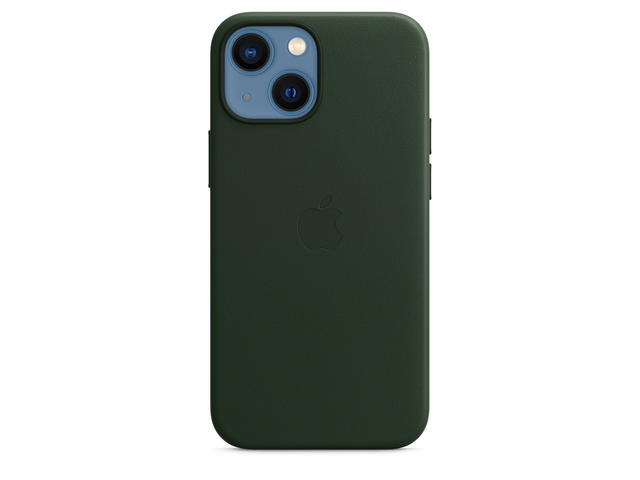 Калъфи Apple iPhone 13 mini Leather Case with MagSafe - Sequoia Green