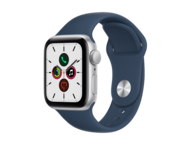 Смарт часовници Apple Watch SE (v2) GPS, 44mm Silver Aluminium Case with Abyss Blue Sport Band - Regular