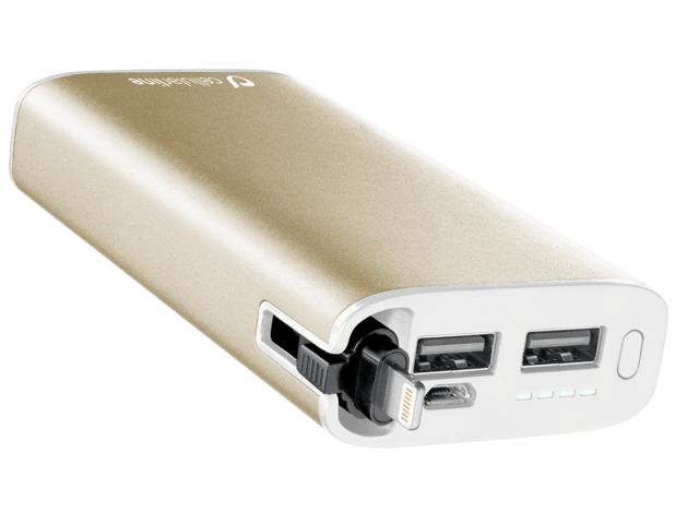 Външни батерии Cellular line Unique Design за Apple 6700mAh, златиста
