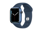 Смарт часовници Apple Watch S7 GPS, 41mm Blue Aluminium Case with Abyss Blue Sport Band - Regular