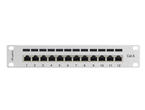 Джаджи Lanberg patch panel 12port 1U 10" CAT.6 shielded, grey