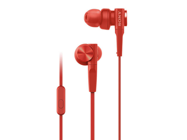 Слушалки Sony MDR-XB55AP, red
