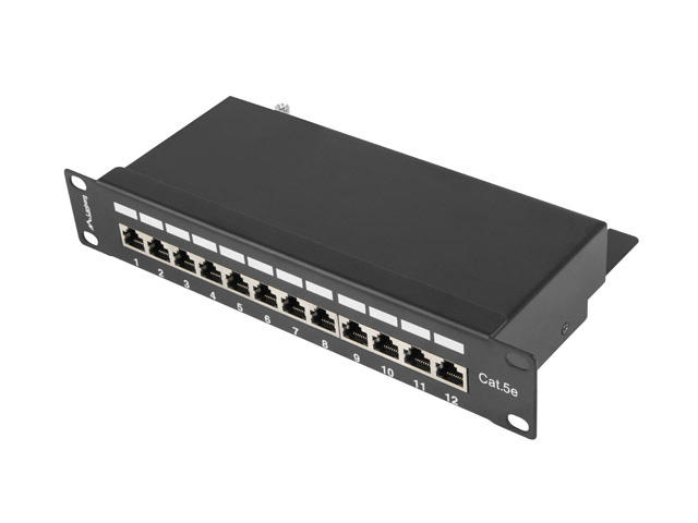 Джаджи Lanberg patch panel 12port 1U 10" CAT.5E shielded