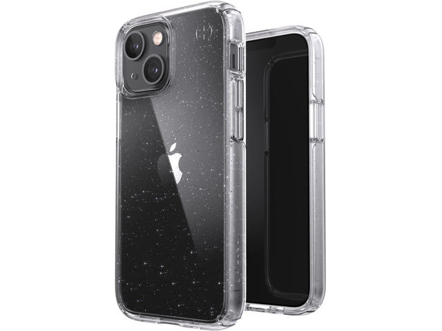Калъфи Speck iPhone 13 Mini (fits 12 mini) Presidio Perfect Clear Glitter Clear/Platinum Glitter