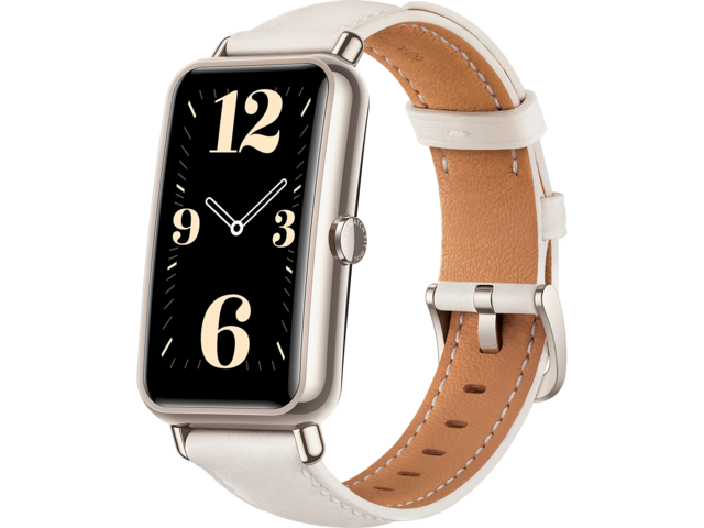 Смарт часовници Huawei Watch Fit Mini Fara-B69 Frosty White Leather Strap