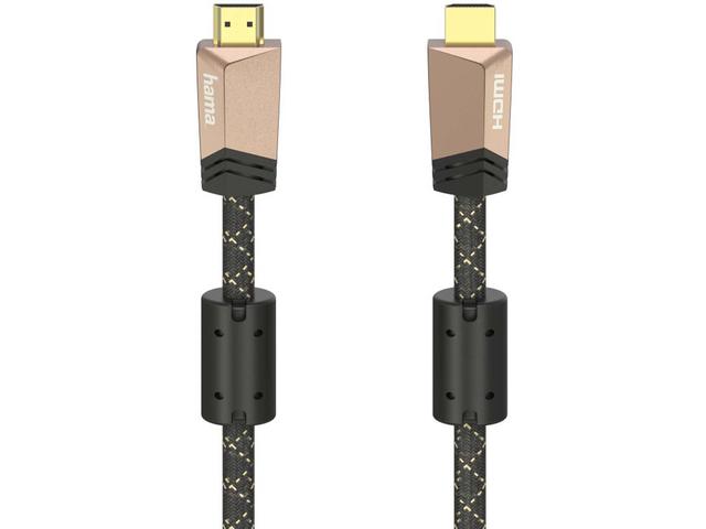 Кабели и Адаптери Hama Premium HDMI™ кабел с Ethernet, щепсел - щепсел, феритен, метален, 3,0 м 