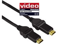 Кабели и Адаптери Hama High Speed HDMI™ Cable, plug - plug, rotation, gold-plated, Ethernet, 1.5 метра