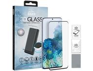 Защитно фолио Eiger 3D Glass Case Friendly Tempered Glass - калено стъклено защитно покритие с извити ръбове за дисплея на Samsung Galaxy S20 Plus (черен-прозрачен) 