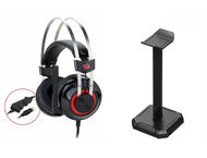 Слушалки Redragon Talos H601-1-BK с микрофон и стойка