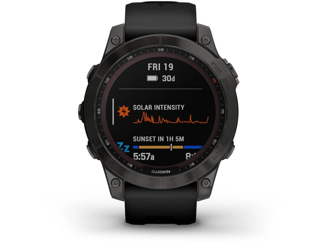 Смарт часовници Garmin Fenix 7 Sapphire Solar Carbon Gray DLC Titanium/Black