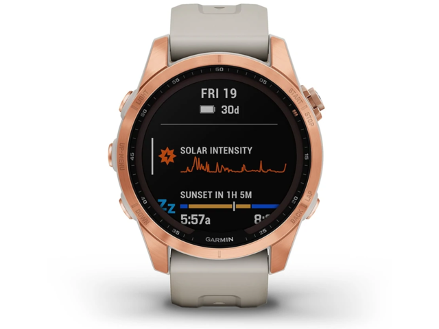 Смарт часовници Garmin Fenix 7S Solar Rose Gold/Light Sand