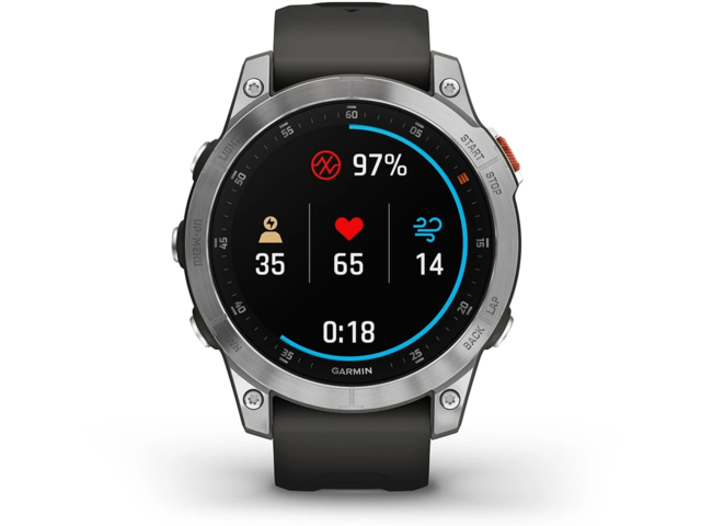 Смарт часовници Garmin Epix Gen 2 Slate Steel със силиконова каишка