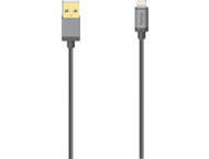 Кабели и Адаптери Hama USB кабел за iPhone/iPad с Lightning конектор, USB 2.0, метален, 0,75 м