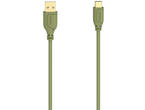 Кабели и Адаптери Hama "Flexi-Slim" USB-C Cable, USB 2.0, 480 Mbit/s, Turtle Green, 0.75 m