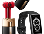 Слушалки HUAWEI FreeBuds Lipstick Black Case, Red Earbuds + Huawei Band 6 Graphite Black