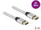 Кабели и Адаптери Delock Ultra High Speed HDMI Cable 48 Gbps 8K 60 Hz silver 2 m certified