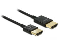 Кабели и Адаптери Delock Cable High Speed HDMI with Ethernet - HDMI-A male > HDMI-A male 3D 4K 3 m Active Slim High Quality
