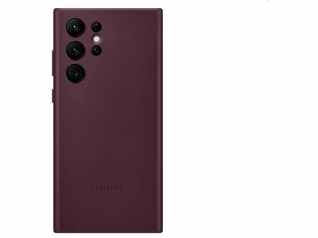 Калъфи Samsung Galaxy S22 Ultra Leather Cover, Burgundy