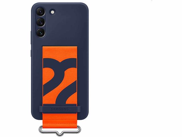 Калъфи Samsung Galaxy S22+ Ultra Silicone Cover with Strap, Navy