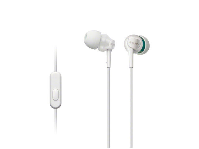 Слушалки Sony MDR-EX100AP бели