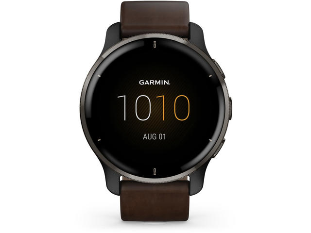 Смарт часовници Garmin Venu 2 Plus Slate brown Leather Strap