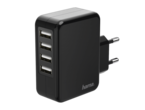 Зарядни устройства Hama Charger, 4x USB, 4.8 A, black