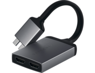 USB Хъб Satechi Type-C Dual HDMI Adapter - Space Grey