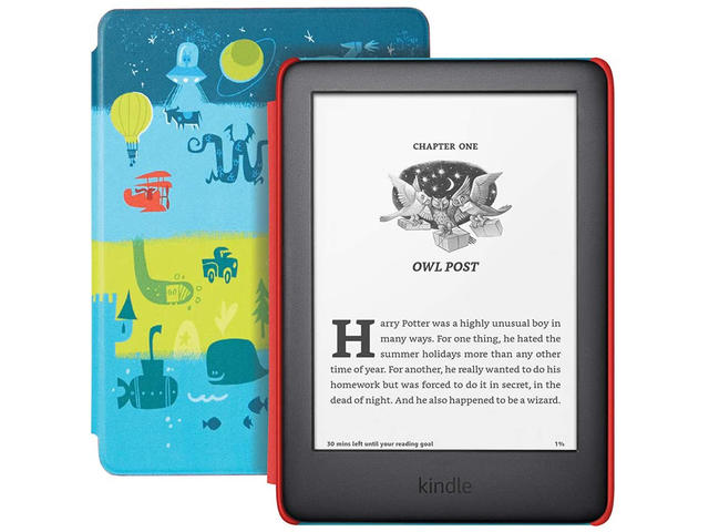 E-reader Amazon Kindle Kids Edition 2020, черен с калъф "космическа станция"