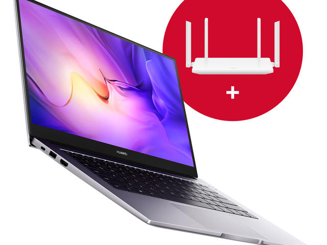 Лаптопи Huawei MateBook D14 2021 + Huawei WiFi AX2