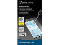 Защитно фолио Cellular Line закалено 3D стъкло за Samsung Galaxy S20 Plus, Черно