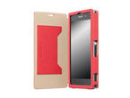 Калъфи Krusell Malmo Flip cover - кожен калъф, тип портфейл, за Sony Xperia Z1 (червен)