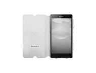 Калъфи SwitchEasy Flip - кожен кейс с магнитна закопчалка за Sony Xperia Z (бял)