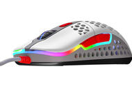 Мишки Xtrfy M42 Retro, RGB, бял/сив/червен