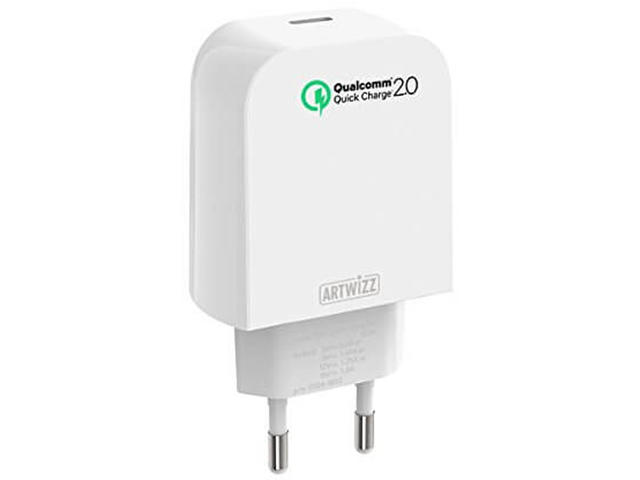 Зарядни устройства Artwizz PowerPlug USB-C w/ Qualcom Quickcharge 15W Pro - White