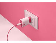 Зарядни устройства Cellular line Style Color 220V PD USB-C 20W, червено-розово