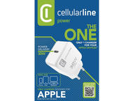 Зарядни устройства Cellular line Power Delivery USB + USB-C 20W, бяло