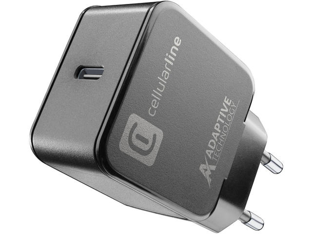 Зарядни устройства Cellular line зарядно за Samsung 220V USB-C 15W, черно