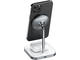 Зарядни устройства Satechi Aluminium 2-in-1 Magnetic Wireless Charging stand, white 
