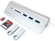 USB Хъб Satechi Aluminum USB 3.0 Hub & Card Reader , Silver