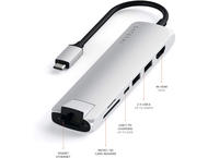USB Хъб Satechi Aluminium Type-C Slim Multiport Silver