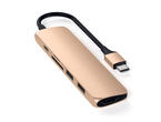 USB Хъб Satechi Type-C Slim Multimedia Adapter V2 - Gold
