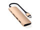 USB Хъб Satechi Type-C Slim Multimedia Adapter V2 - Gold
