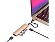 USB Хъб Satechi Type-C Slim Multimedia Adapter V2 - Gold