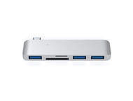 USB Хъб Satechi Aluminium Type-C USB COMBO Hub, Silver