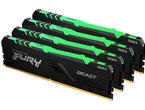 Оперативна памет 32GB (4x 8GB) 3600MHz DDR4 Kingston FURY BEAST RGB Black Kit