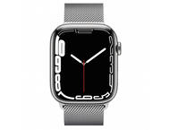 Смарт часовници Apple Watch S7 GPS Cellular, 45mm Silver Stainless Steel Case with Silver Milanese Loop