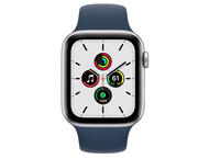 Смарт часовници Apple Watch SE (v2) GPS Cellular, 40mm Silver Aluminium Case with Abyss Blue Sport Band - Regular