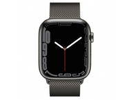 Смарт часовници Apple Watch S7 GPS Cellular, 41mm Graphite Stainless Steel Case with Graphite Milanese Loop