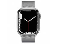 Смарт часовници Apple Watch S7 GPS Cellular, 41mm Silver Stainless Steel Case with Silver Milanese Loop