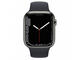 Смарт часовници Apple Watch S7 GPS Cellular, 41mm Graphite Stainless Steel with Midnight Sport Band - Regular
